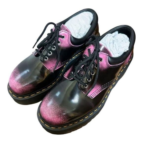 Dr. Martens Purple Black Leather Patent Lug Sole‎ Platform Men\'s Shoes Size 11 main image 9
